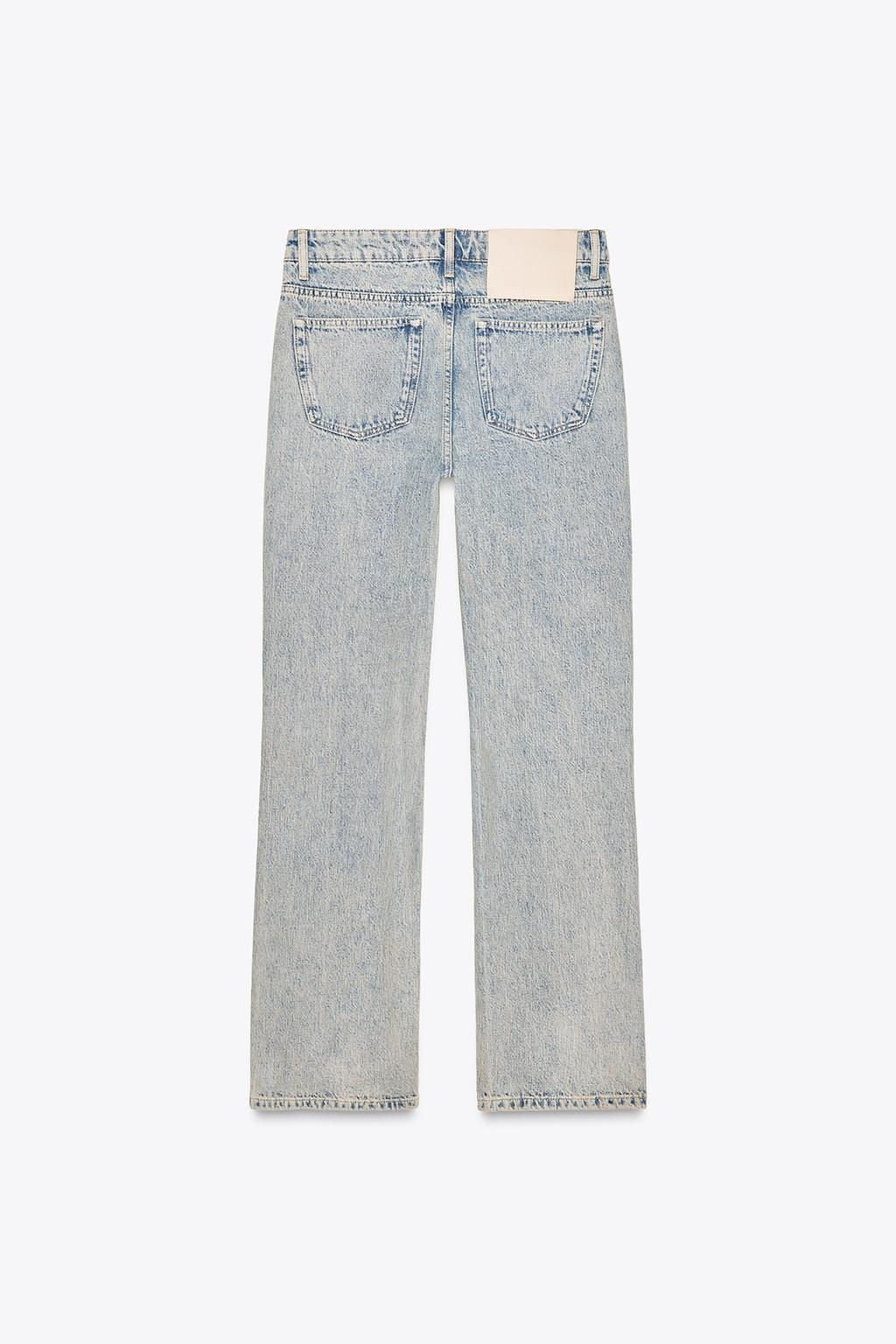 ZW COLLECTION STRAIGHT-LEG MID-RISE JEANS - Zara фото 4