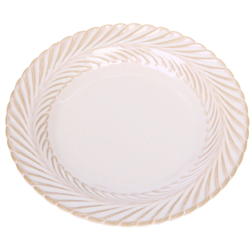 Чайная пара "Верона" (кружка 230мл, блюдце) полоска бежевая