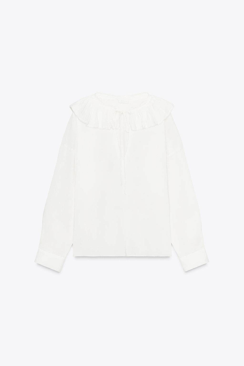 LINEN AND SILK BLEND SHIRT ZW COLLECTION - Zara фото 7