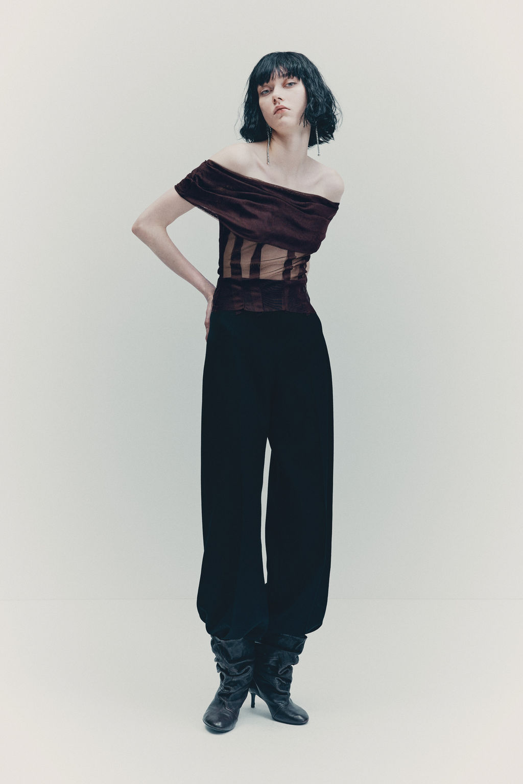 Top de malla off-the-shoulder - H&m фото 2