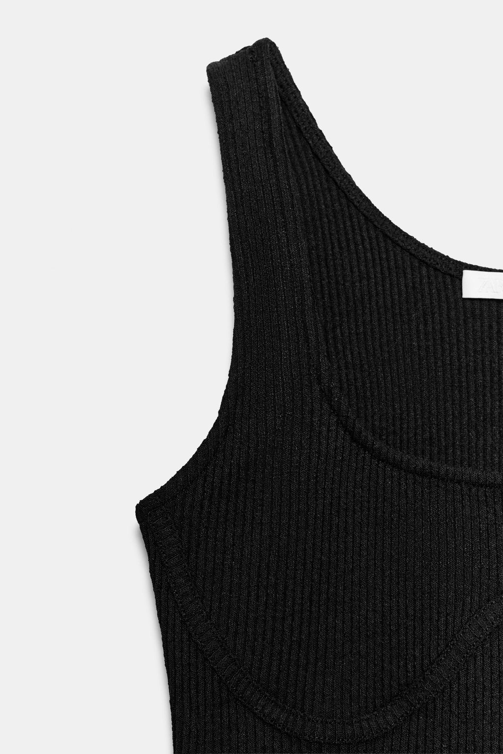 TOP CROP TIRANTES RIB / Negro - Zara фото 8