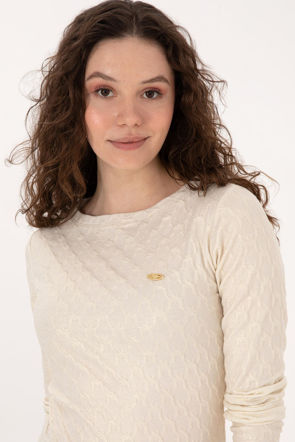 Kad_n Krem Sweatshirt - U.s. polo assn фото 2