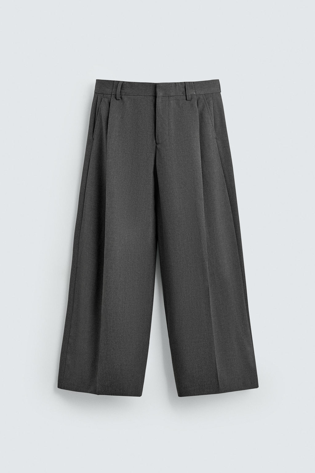 WIDE-LEG PLEATED TROUSERS - Zara фото 6