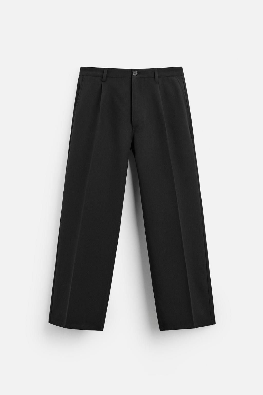 FLARED FIT PLEATED TROUSERS - Zara фото 6