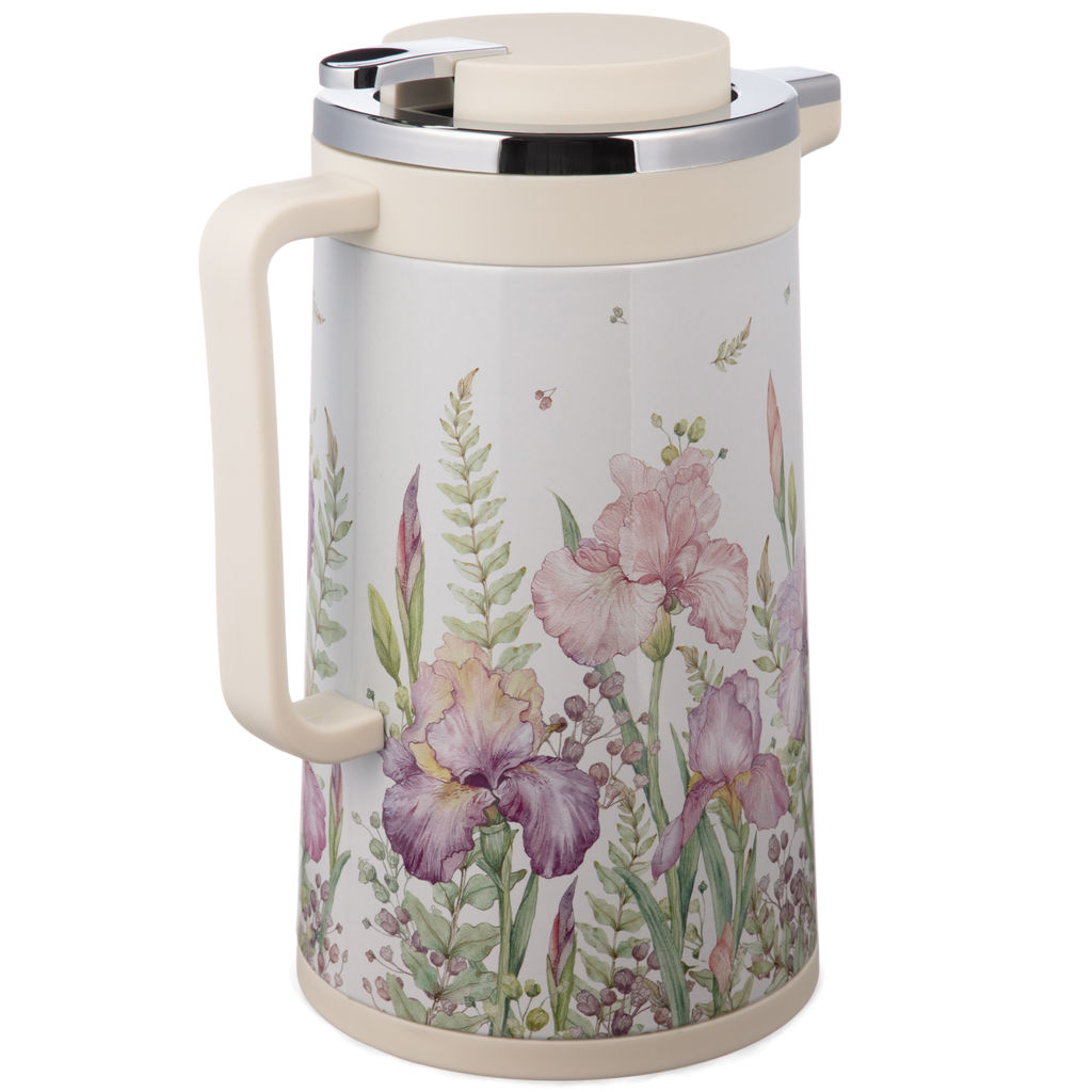 ТЕРМОС СО СТЕКЛЯННОЙ КОЛБОЙ, 950 МЛ, КРЫШКА С КЛАПАНОМ, СЕРИЯ IRISES