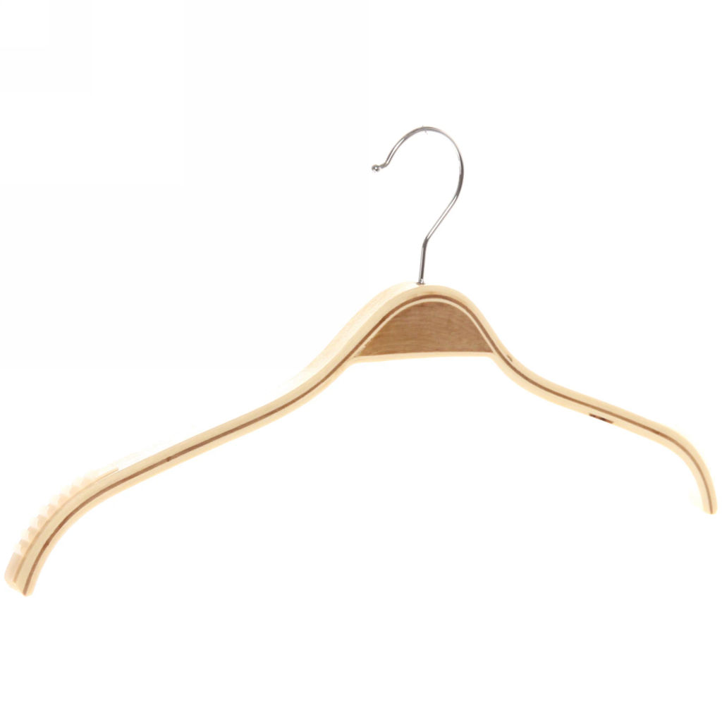 Цена за 5 шт. Плечики деревянные с антискользящим покрытием 42см, светлые