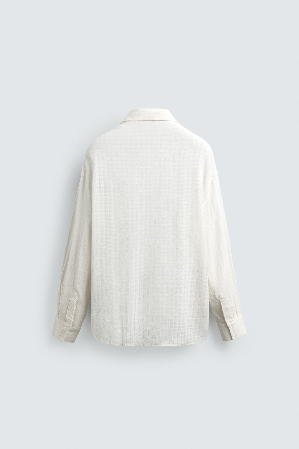 CAMISA FLUIDA JACQUARD TEXTURA / Blanco - Zara фото 8