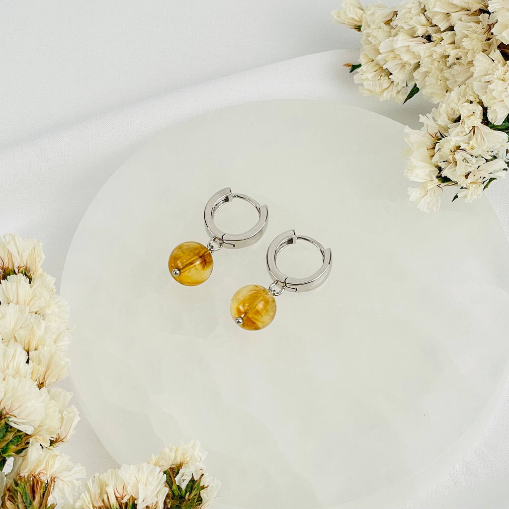 Серьги из Цитрина