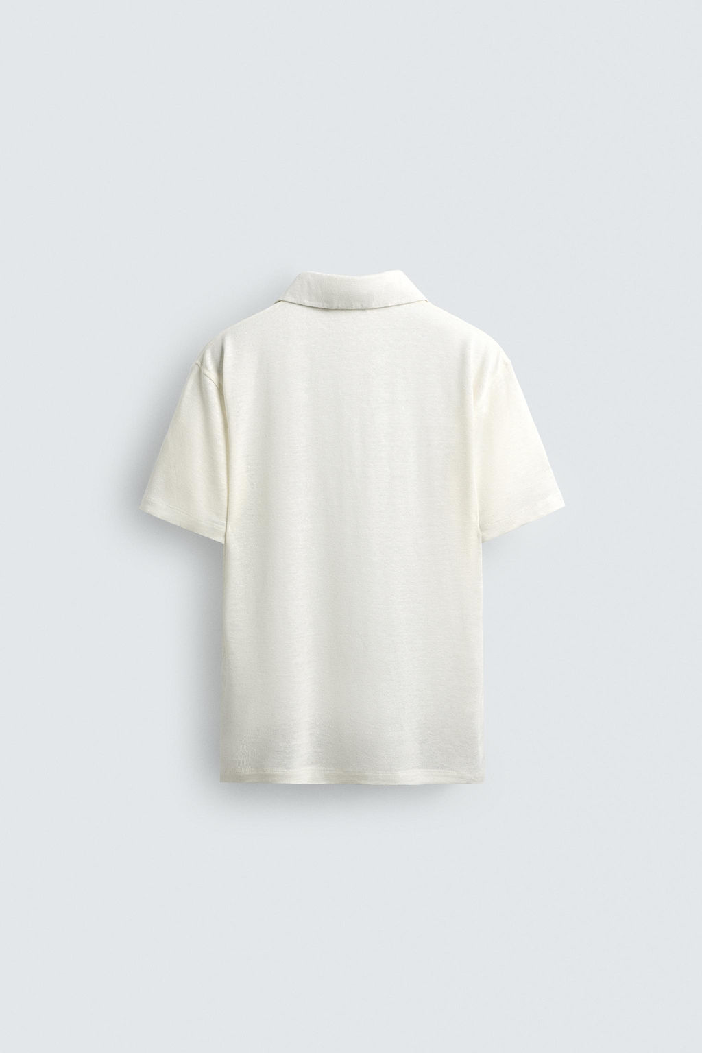 HEMP/VISCOSE KNIT POLO SHIRT - Zara фото 8