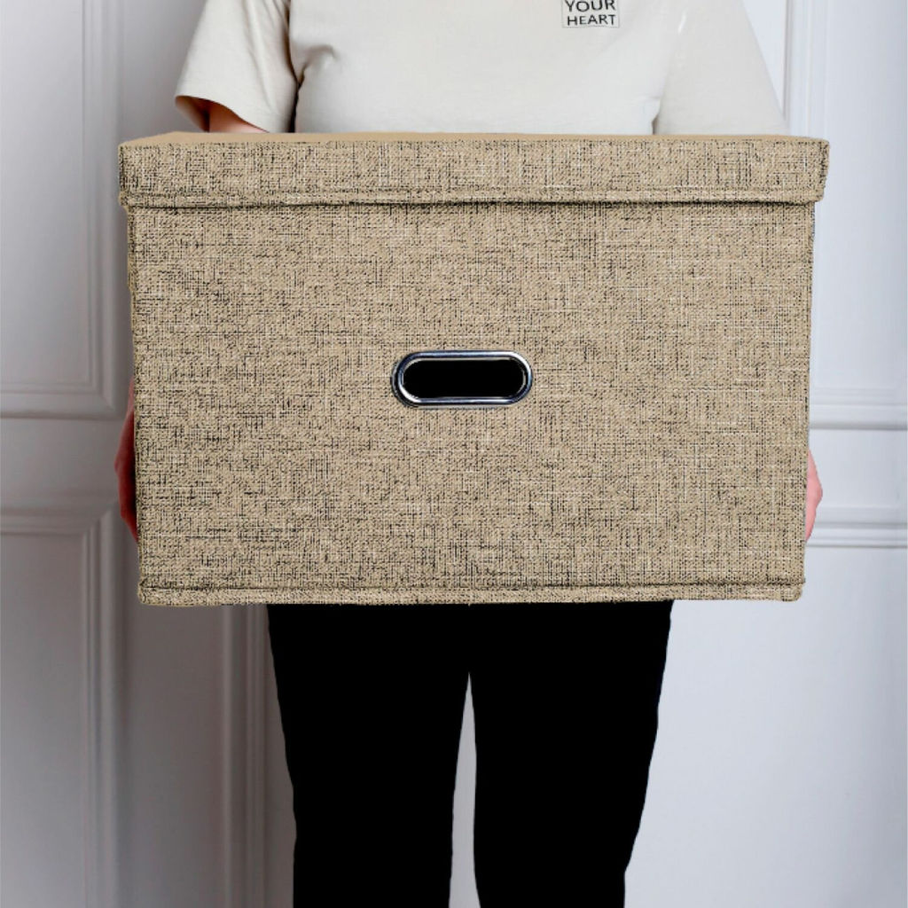 VAL B15-BOX-L Короб стеллажный с крышкой, 44*30*29 см, бежевый, аромасаше в комплекте, BASIC, шт - Valiant фото 4