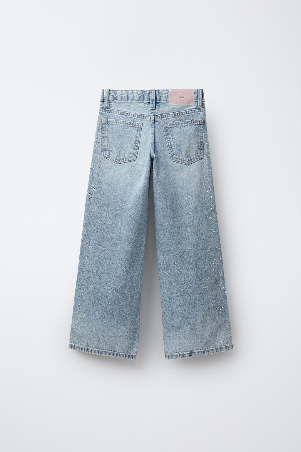 WIDE-LEG JEANS WITH RHINESTONES - Zara фото 2