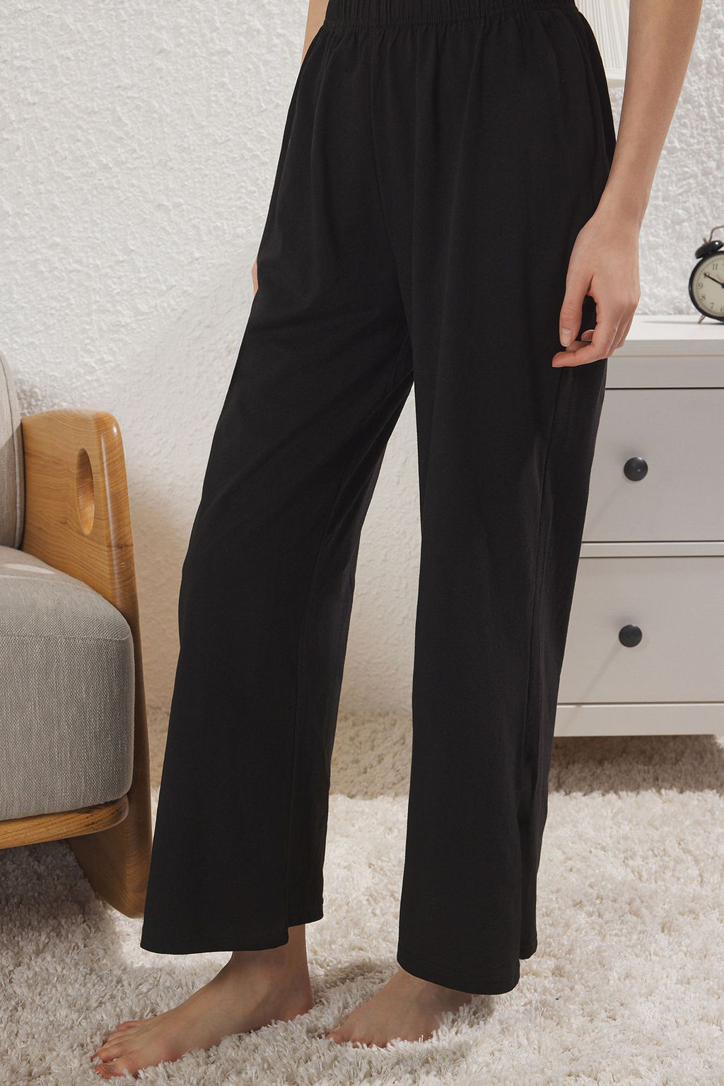 Trendyolmilla Bordo-Cok Renkli %100 Pamuklu Kalpli ve Y?rtmac Detayl? Orme Pijama Tak?m? THMSS25PT00277  фото 3