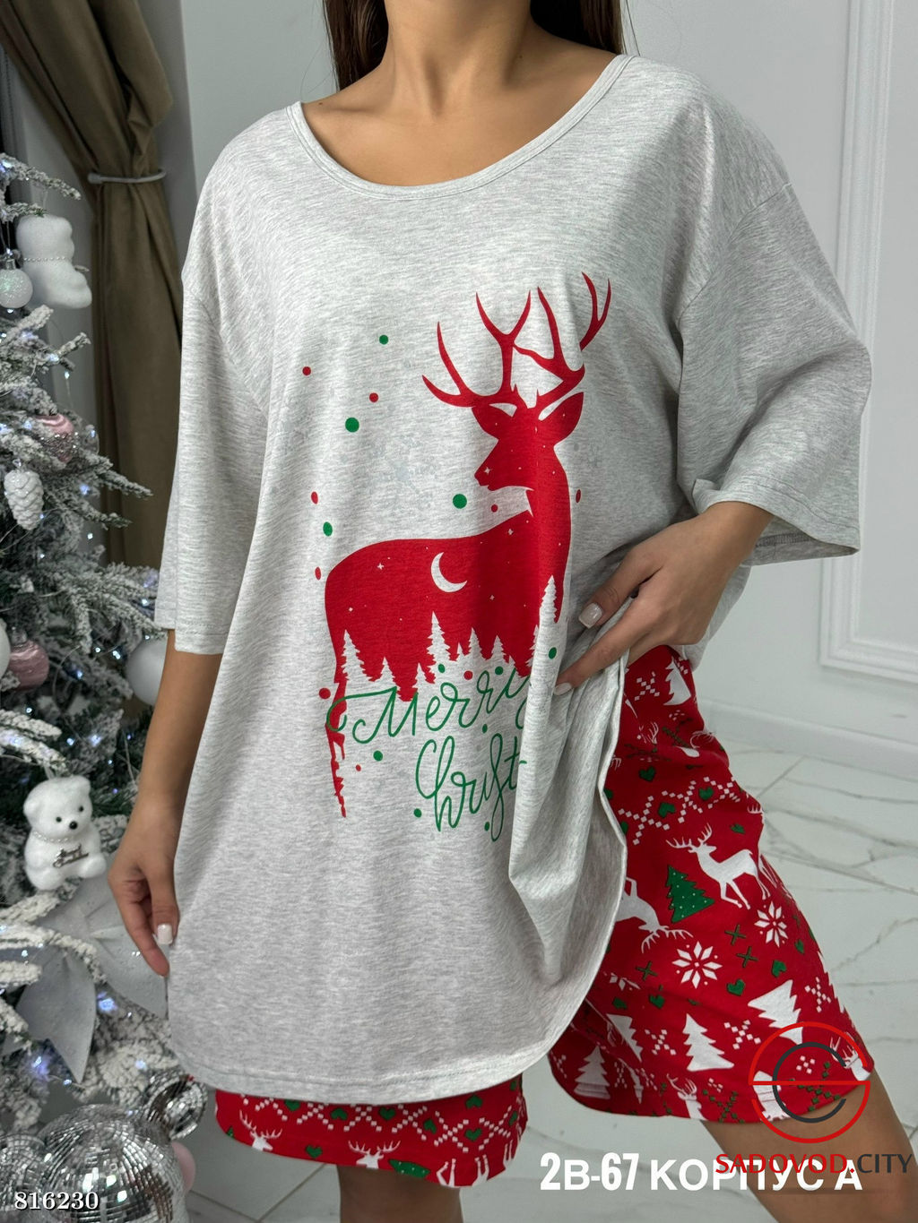 Пижама женская с оленем - Bruno фото 2