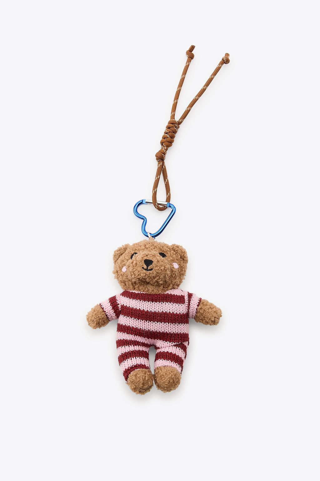 STRIPED TEDDY BEAR CHARM KEY RING - Zara фото 5