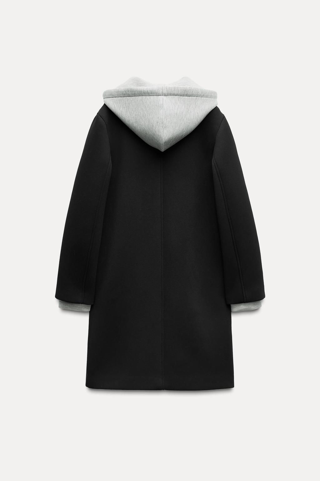CONTRAST COAT WITH DETACHABLE HOOD - Zara фото 4