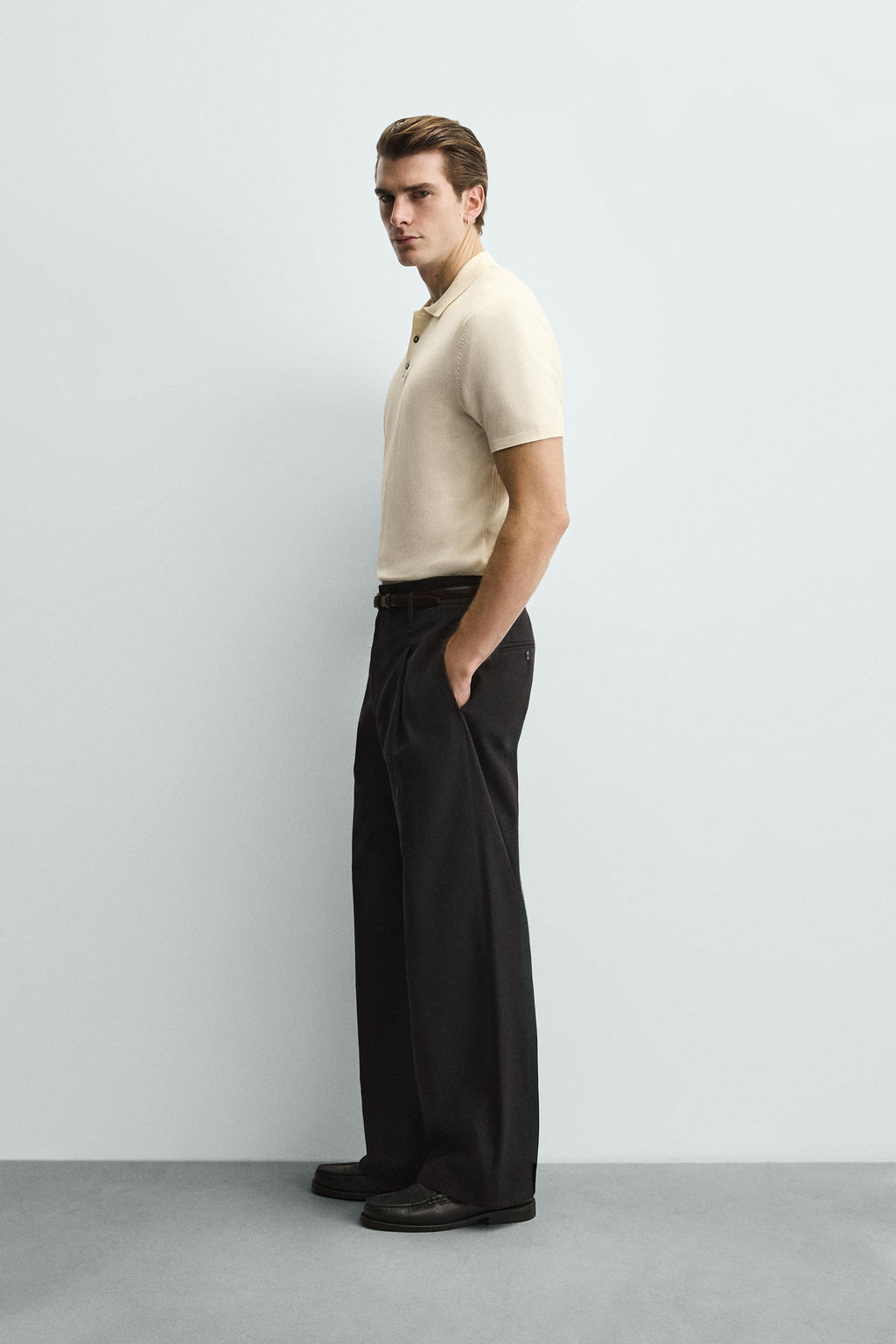 POLO PUNTO REGULAR FIT / Blanco roto - Zara фото 4