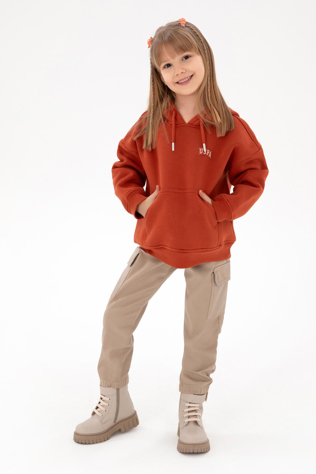 K_z _ocuk Kiremit Basic Sweatshirt