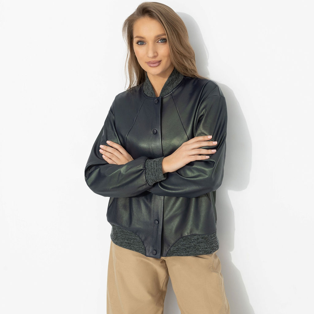 Бомбер из экокожи, Без фильтров - Charutti фото 4