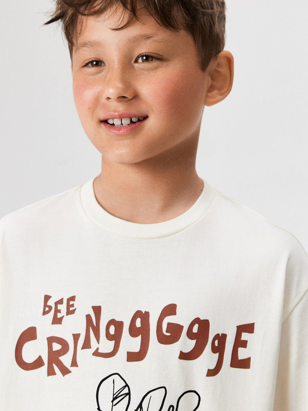 ACOOLA / Футболка детская для мальчиков Siple молочный  фото 5