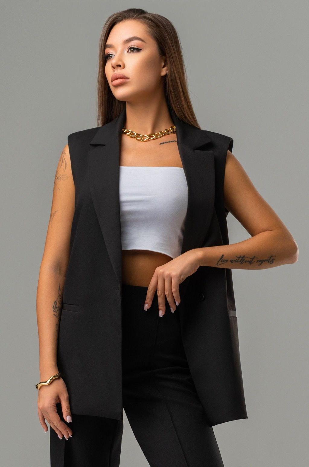 Женская удлиненная жилетка Happyfox - Happy fox фото 13