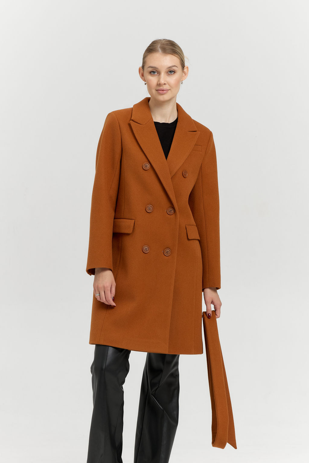 Пальто женское демисезонное 26897 (карамель)