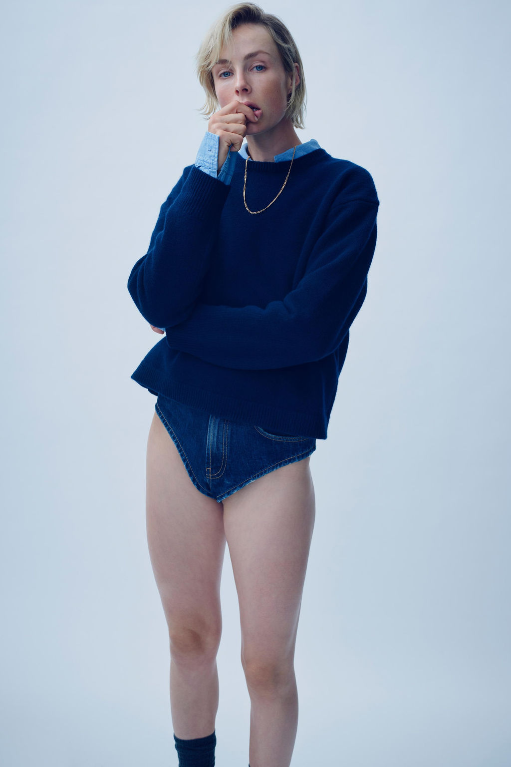 TRF HIGH-WAIST MINI DENIM SHORTS - Zara фото 2