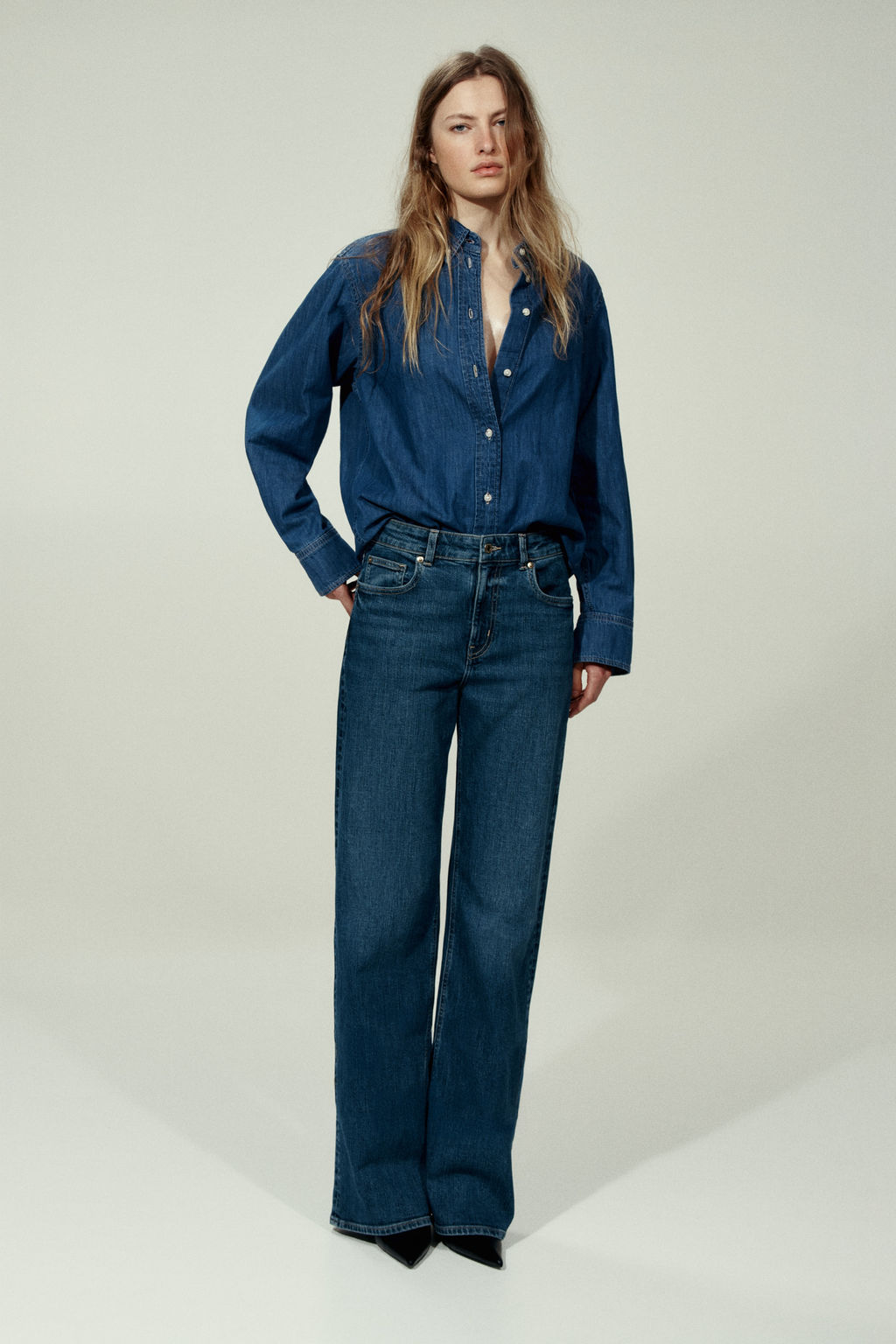 Wide High Waist Jeans - H&m фото 19