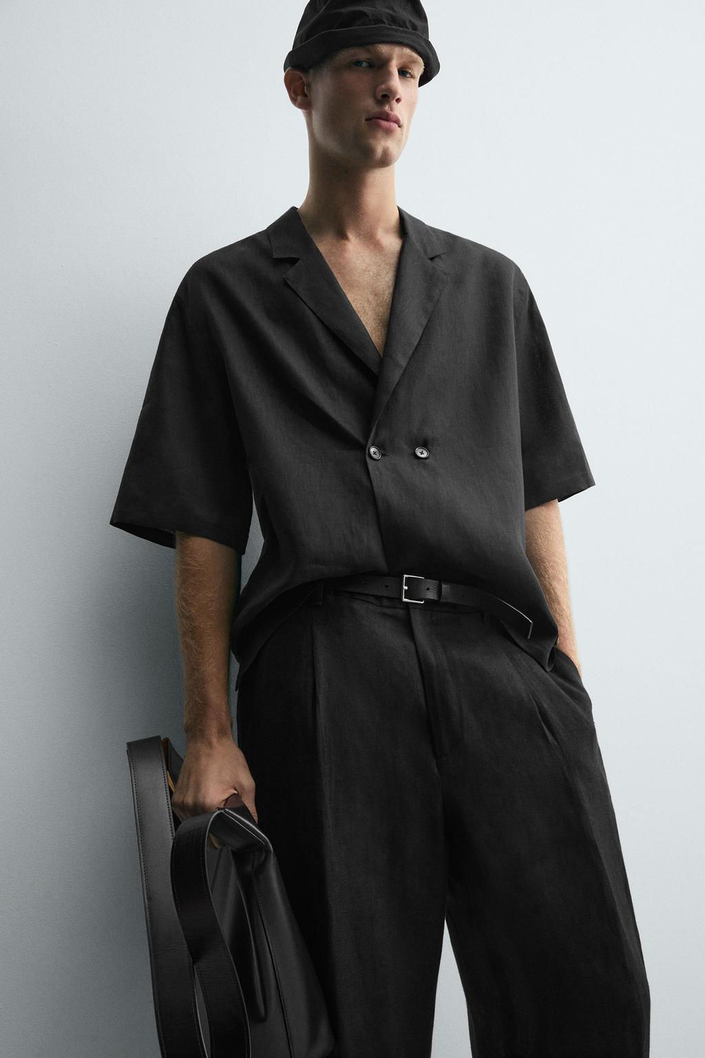 100% LINEN KIMONO SHIRT - Zara фото 6