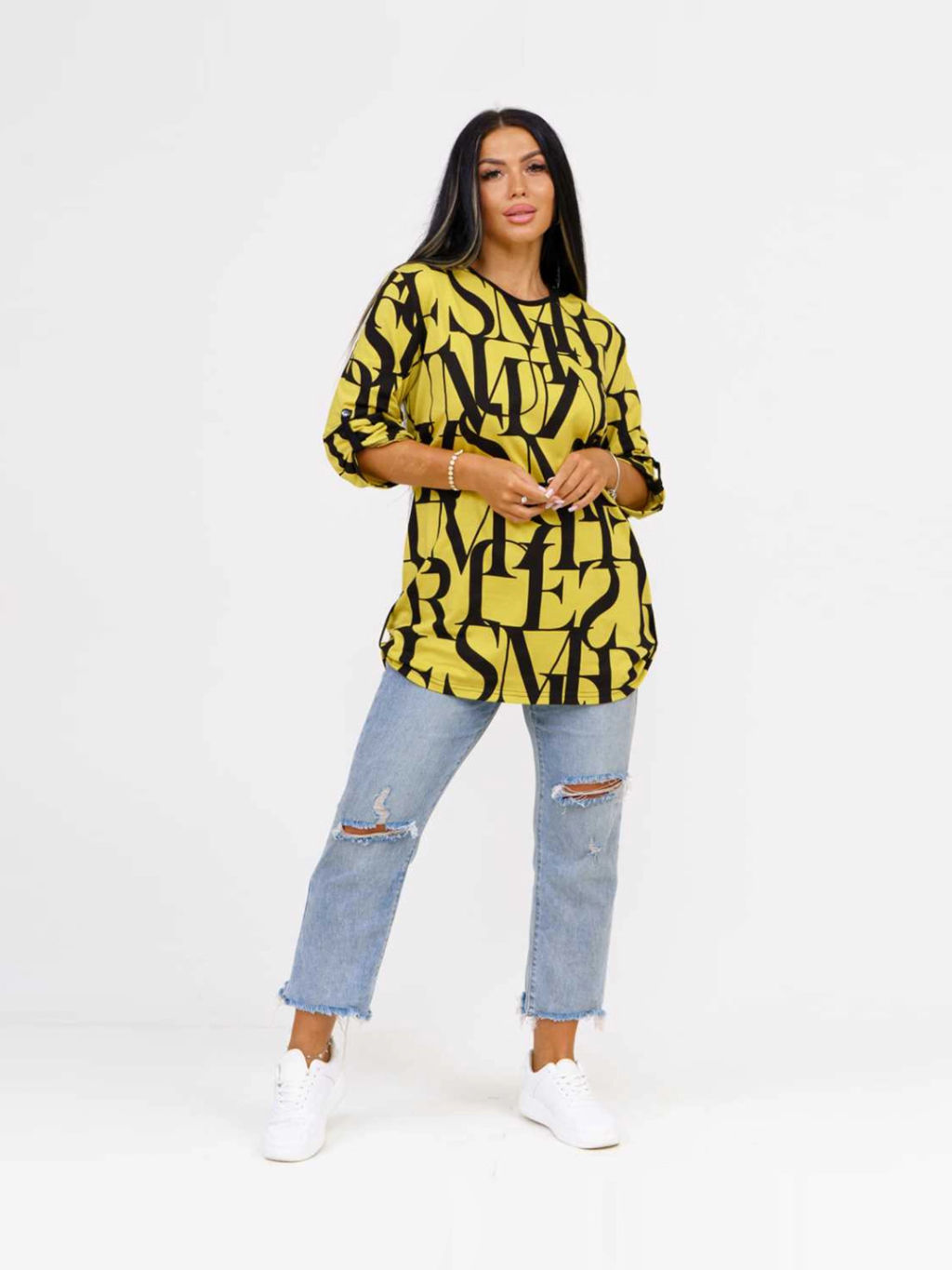 Туника женская, цвет горчичный