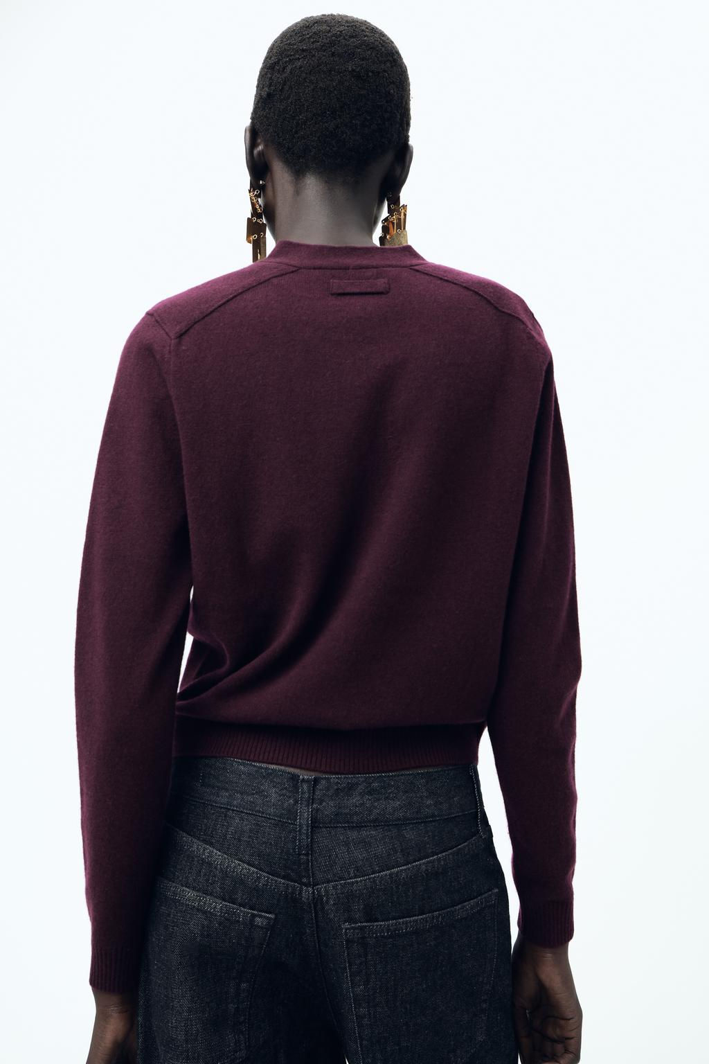 100% WOOL BASIC CARDIGAN - Zara фото 4