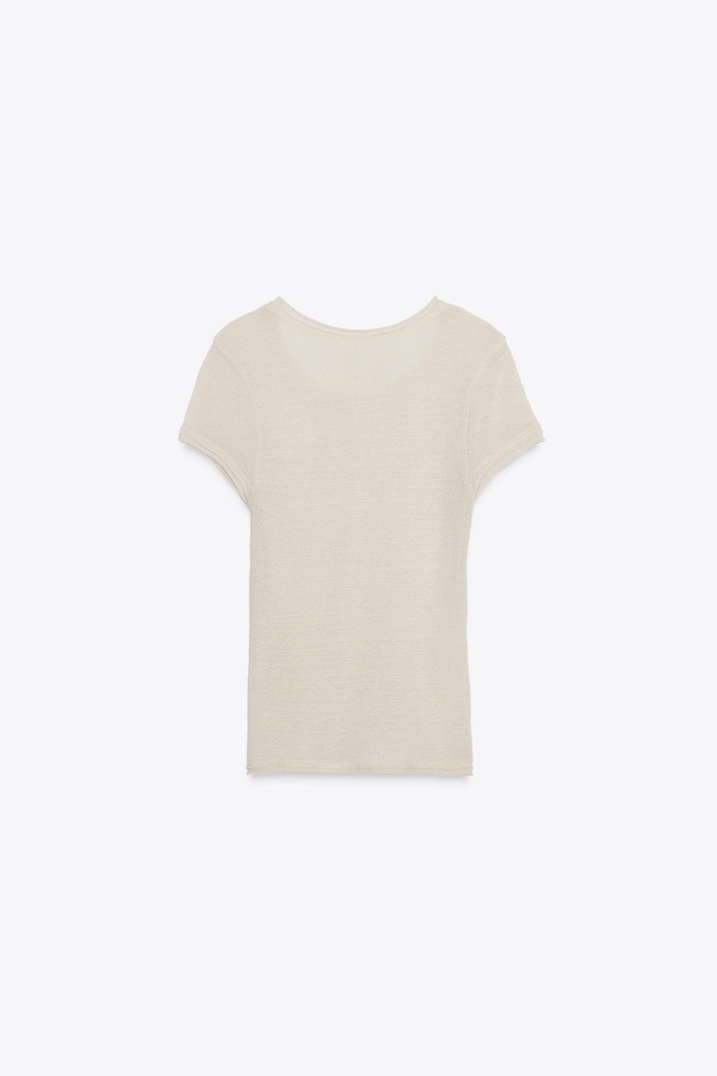 WOOL SHORT SLEEVE T-SHIRT - Zara фото 6
