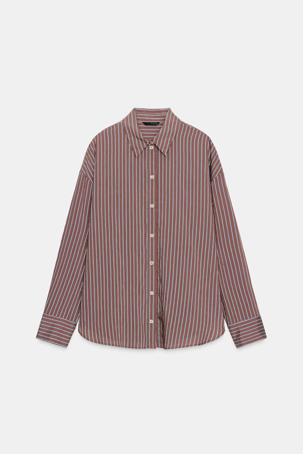 OVERSIZE STRIPED POPLIN SHIRT
