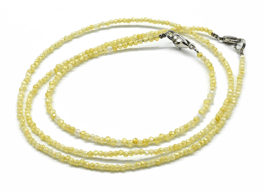 Чокер и браслет из фианитов шарик 2мм цвет фиолетовый, 45см, 17см - Радуга камня фото 5