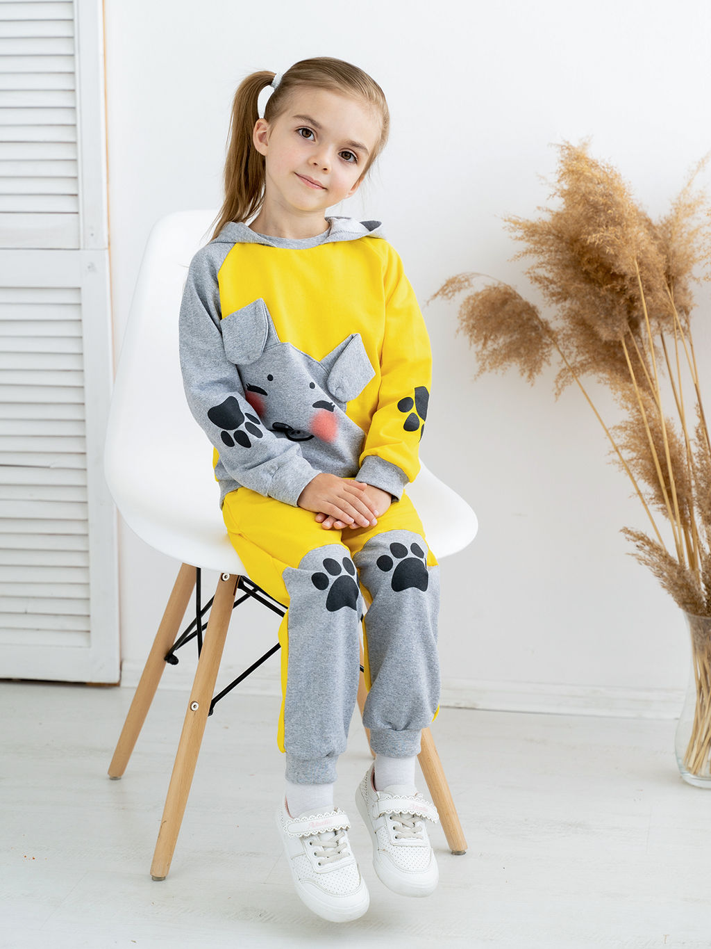 Костюм детский желтыймеланж собака