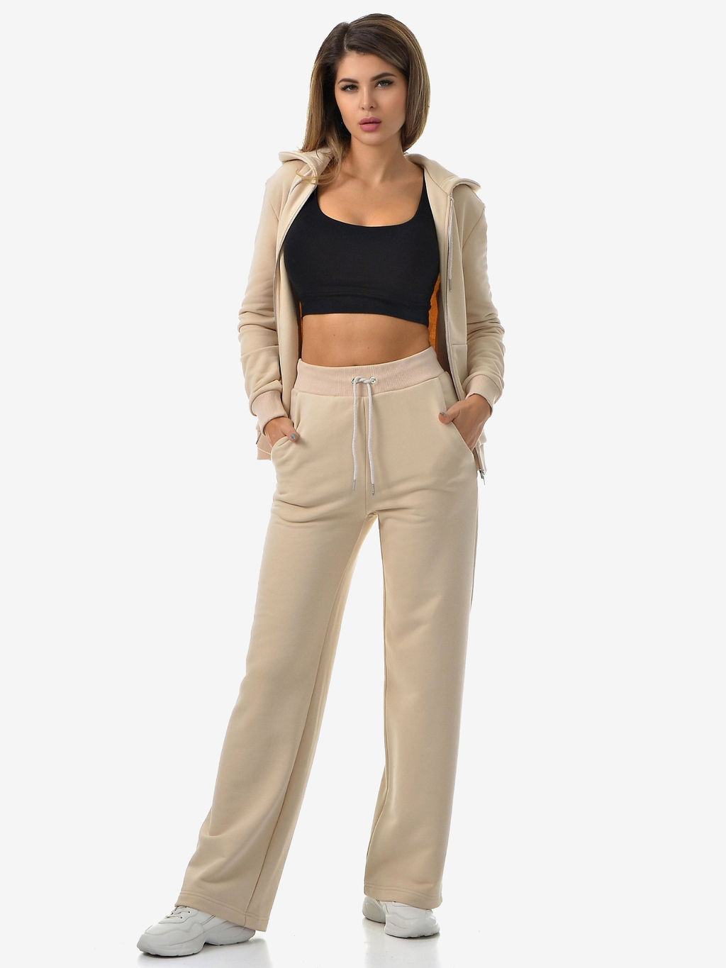 Брюки из футера. М-530  ТОПЛЁНОЕ МОЛОКО - А+б коллекция фото 4