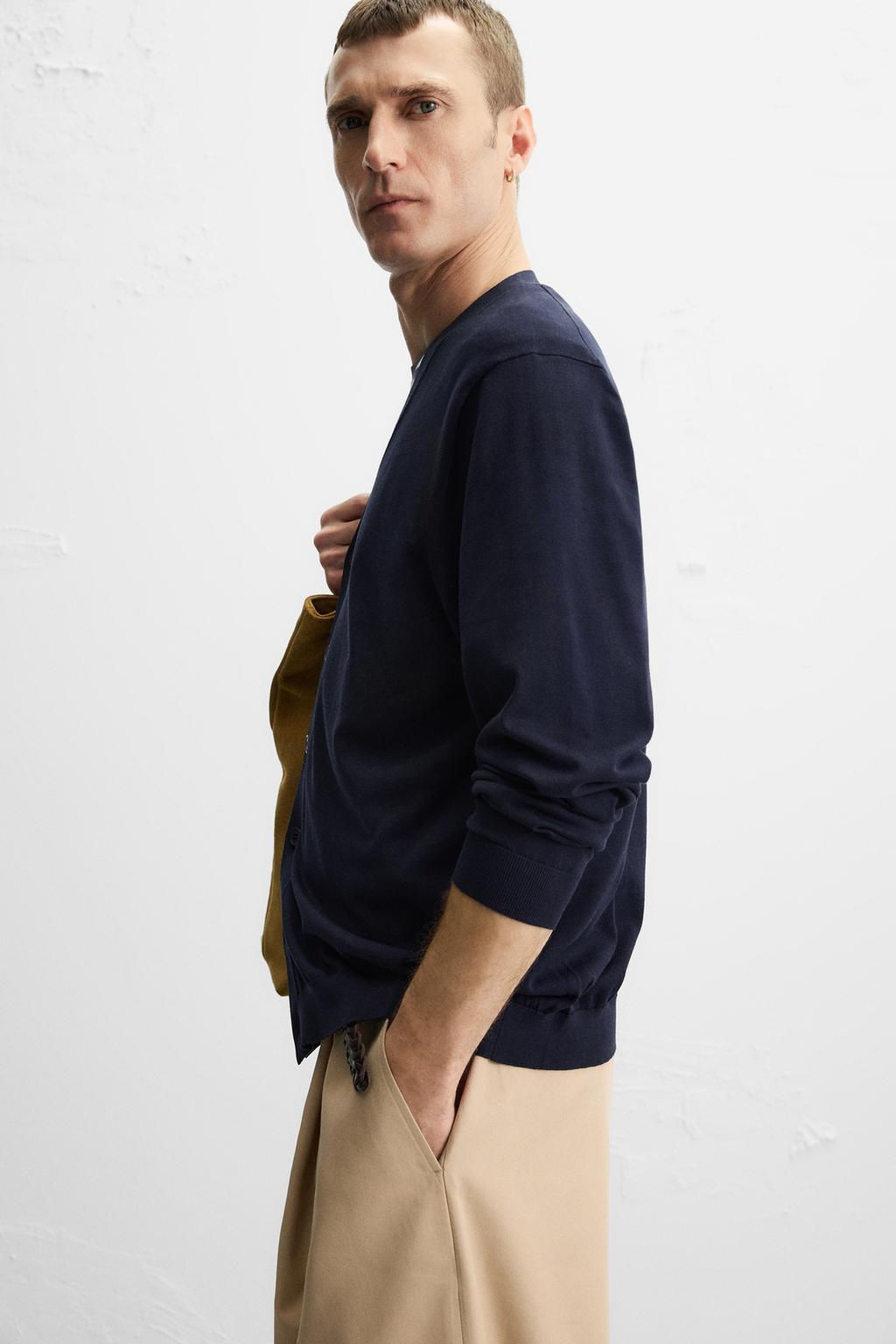 COTTON - WOOL CARDIGAN - Zara фото 7