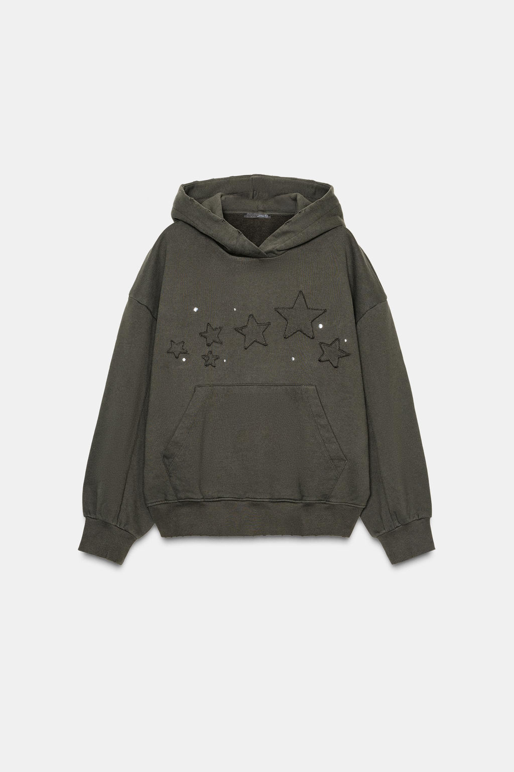 WASHED SWEATSHIRT WITH STARS AND STUDS - Zara фото 6
