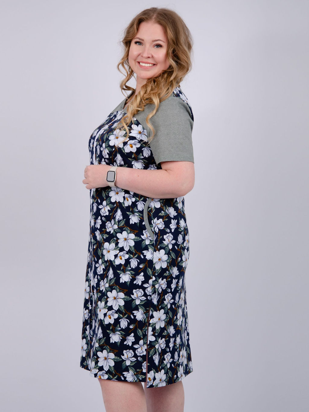 Халат "Дороти 2" цветы, трикотаж