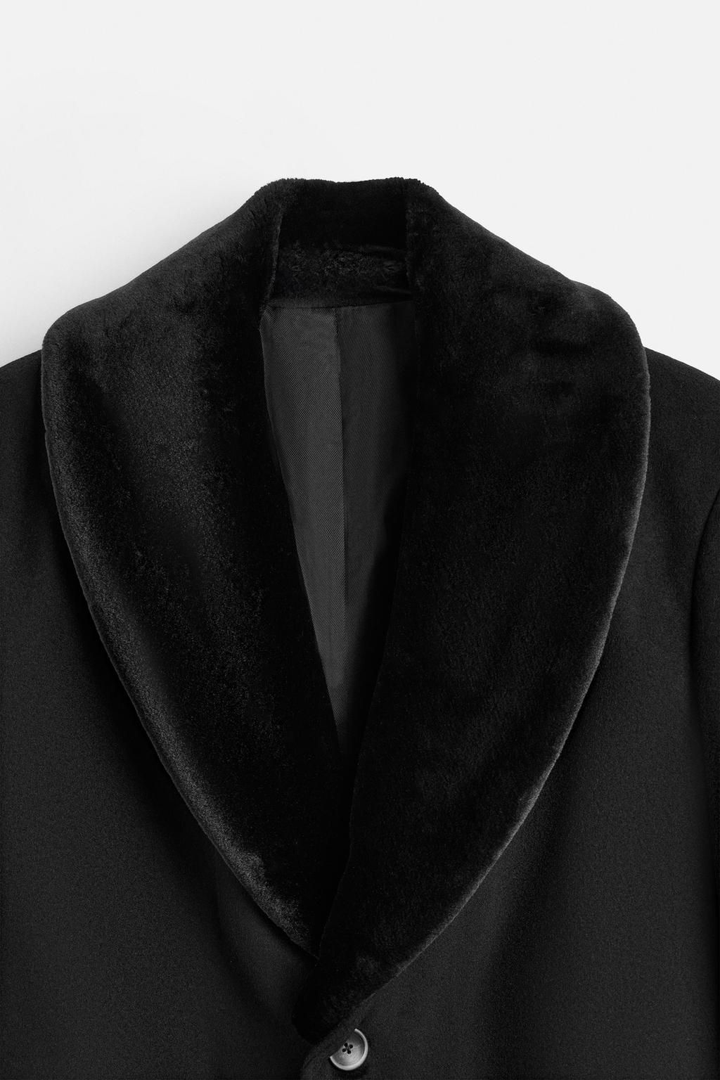 COAT WITH CONTRAST COLLAR - Zara фото 9