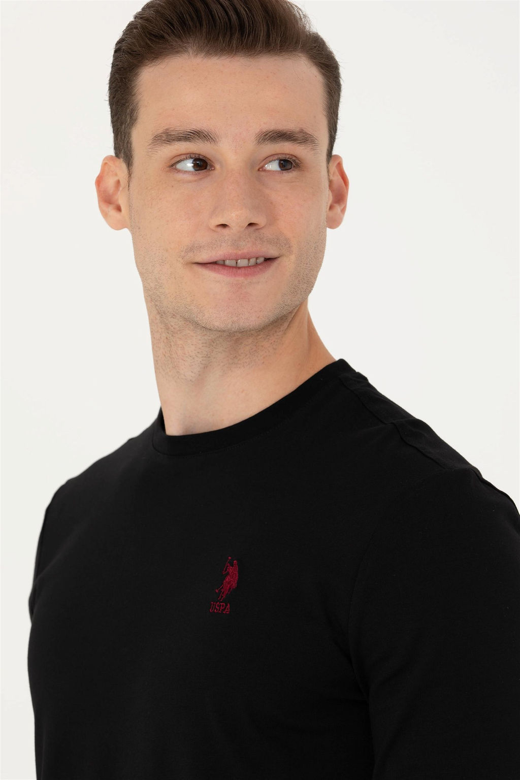 U. S. Polo Assn / Мужской черный базовый свитшот - U.s. polo assn фото 9