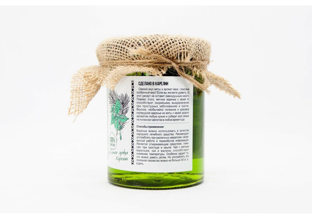 Варенье из Мяты с хвоей баночка 530 г Крафт упаковка