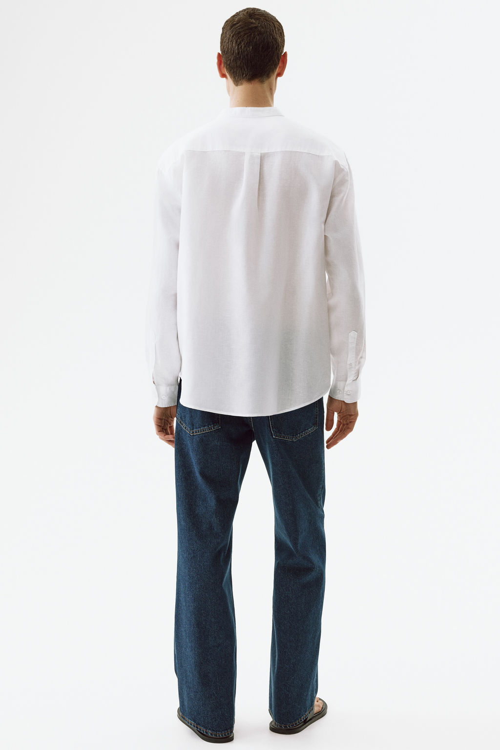 Camisa en mezcla de lino Relaxed Fit - H&m фото 6