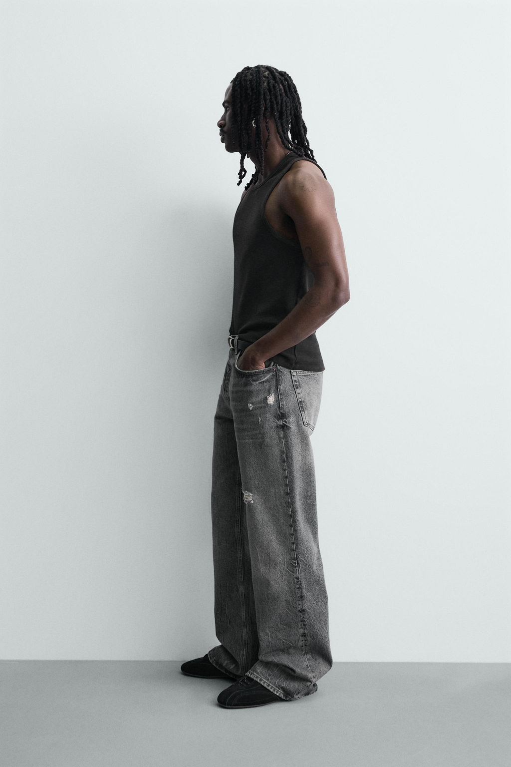 CAMISETA TANK RIB LAVADO / Marr?n oscuro - Zara фото 4