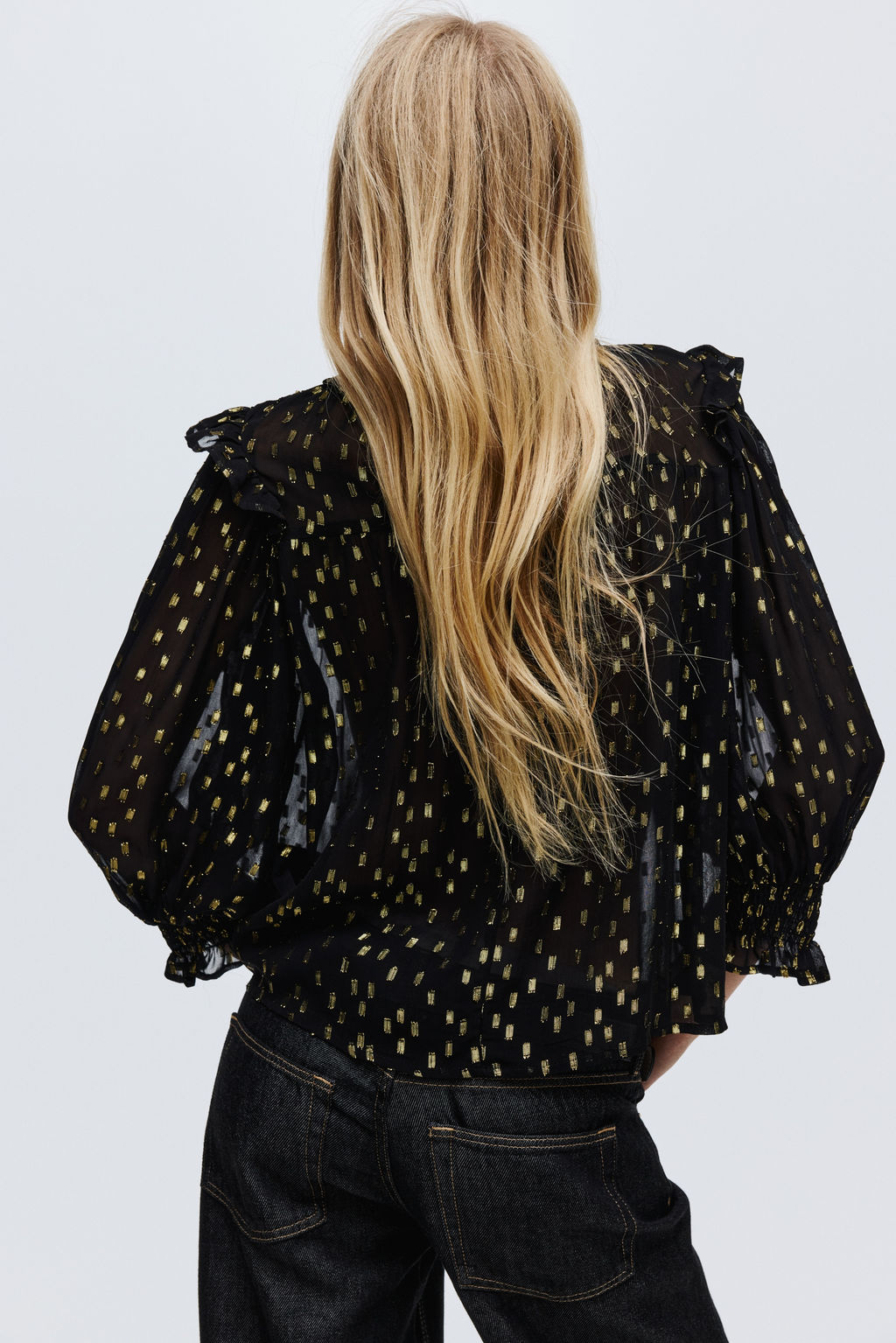 Blusa en tejido jacquard - H&m фото 5