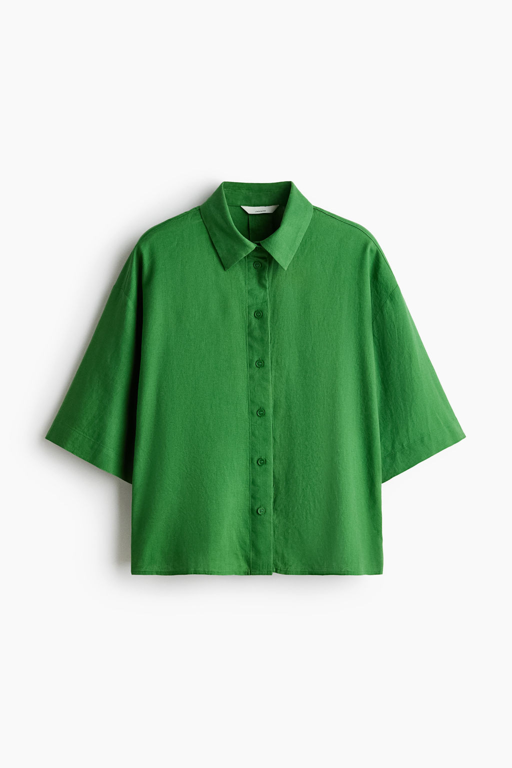 Camisa oversize en mezcla de lino - H&m фото 11