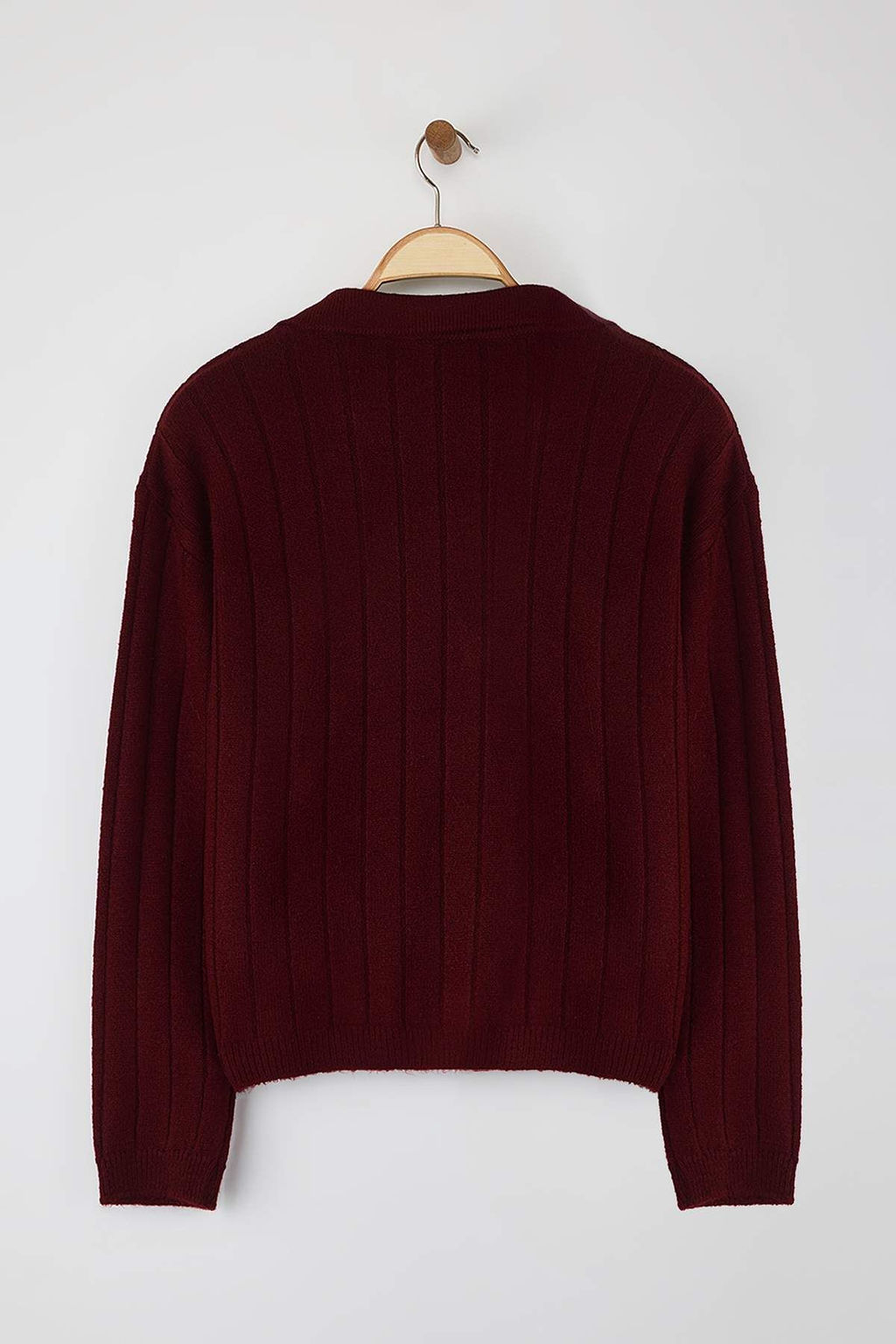 Wardrobe Essentials Bordo Yunlu Basic Polo Yaka Triko H?rka | TWOAW26HI00084
