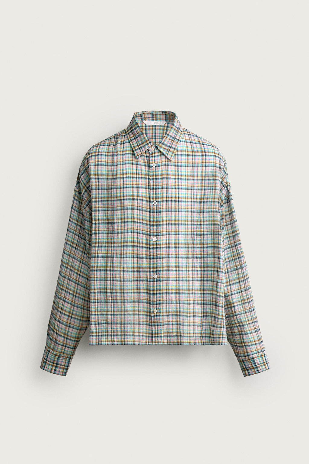 CAMISA RELAXED FIT CUADROS / Multicolor - Zara фото 6