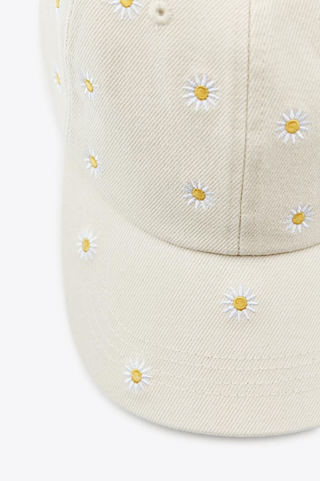 TWILL CAP WITH FLORAL EMBROIDERY - Zara фото 2