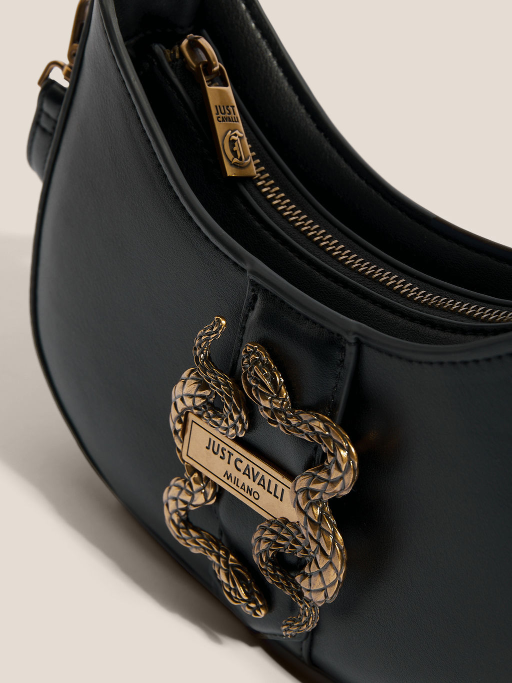 Женская сумка с ручкой JUST CAVALLI ICONIC SNAKES Артикул 4450752, черный  фото 2