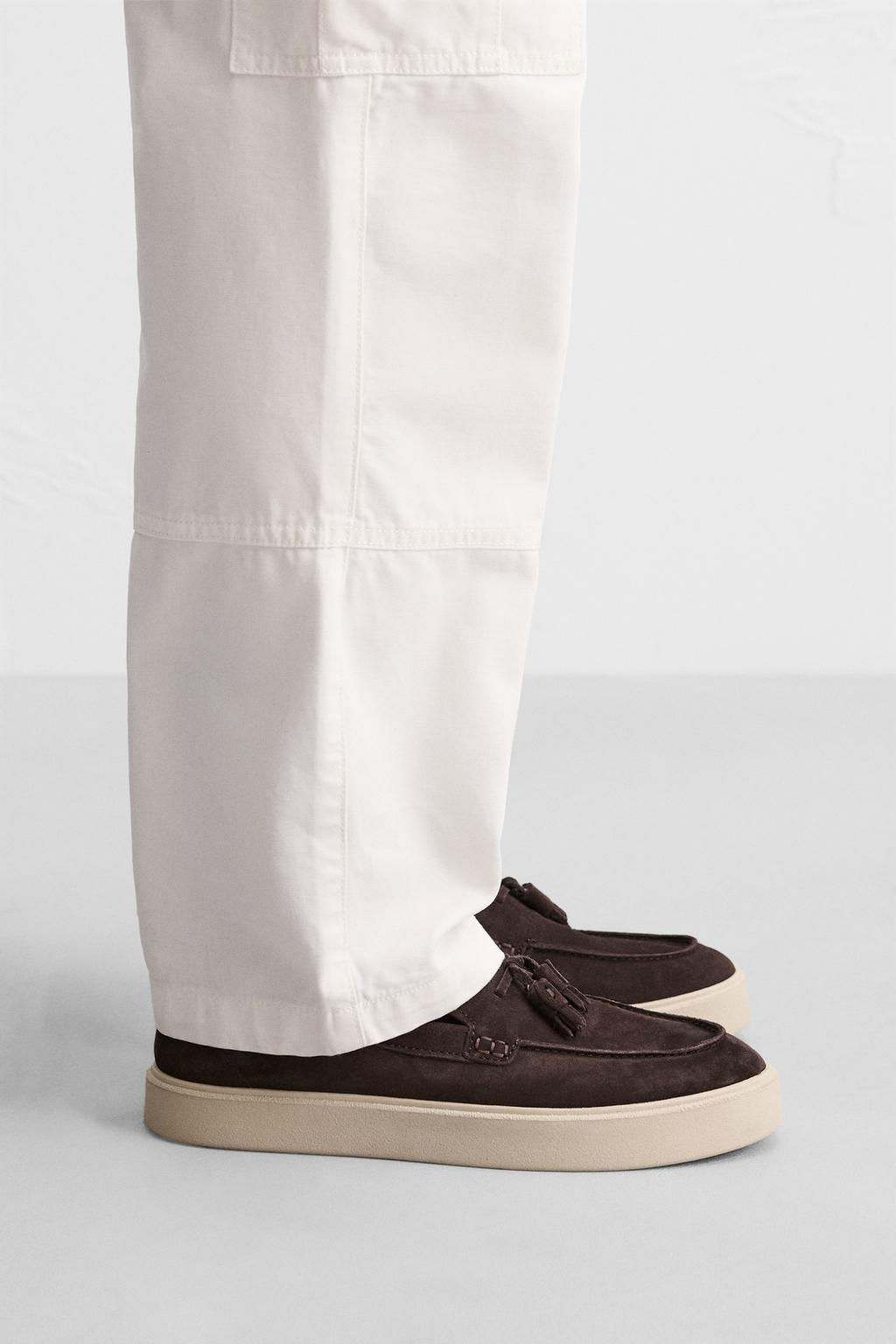 CASUAL LEATHER TASSEL LOAFERS - Zara фото 8